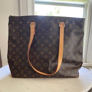 Louis Vuitton monogram zippered tote bag